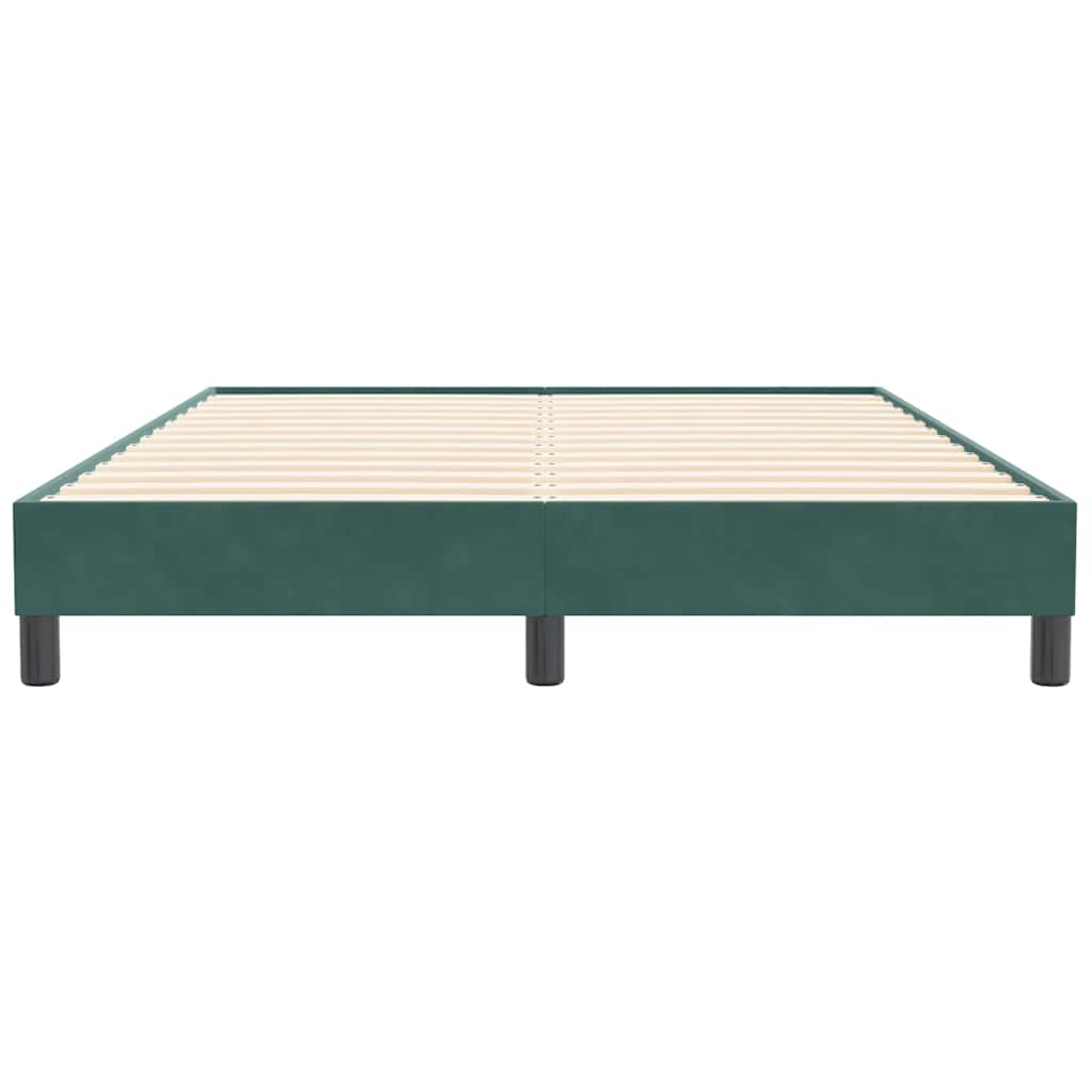Cadre de lit sans matelas vert foncé 160x210 cm velours - XIOS