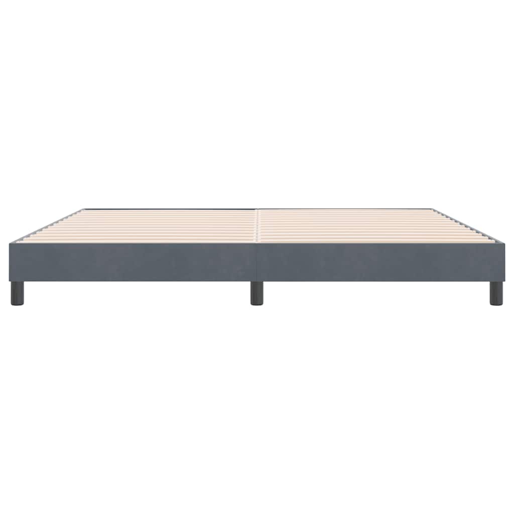 Cadre de lit sans matelas gris foncé 180x210 cm velours - XIOS