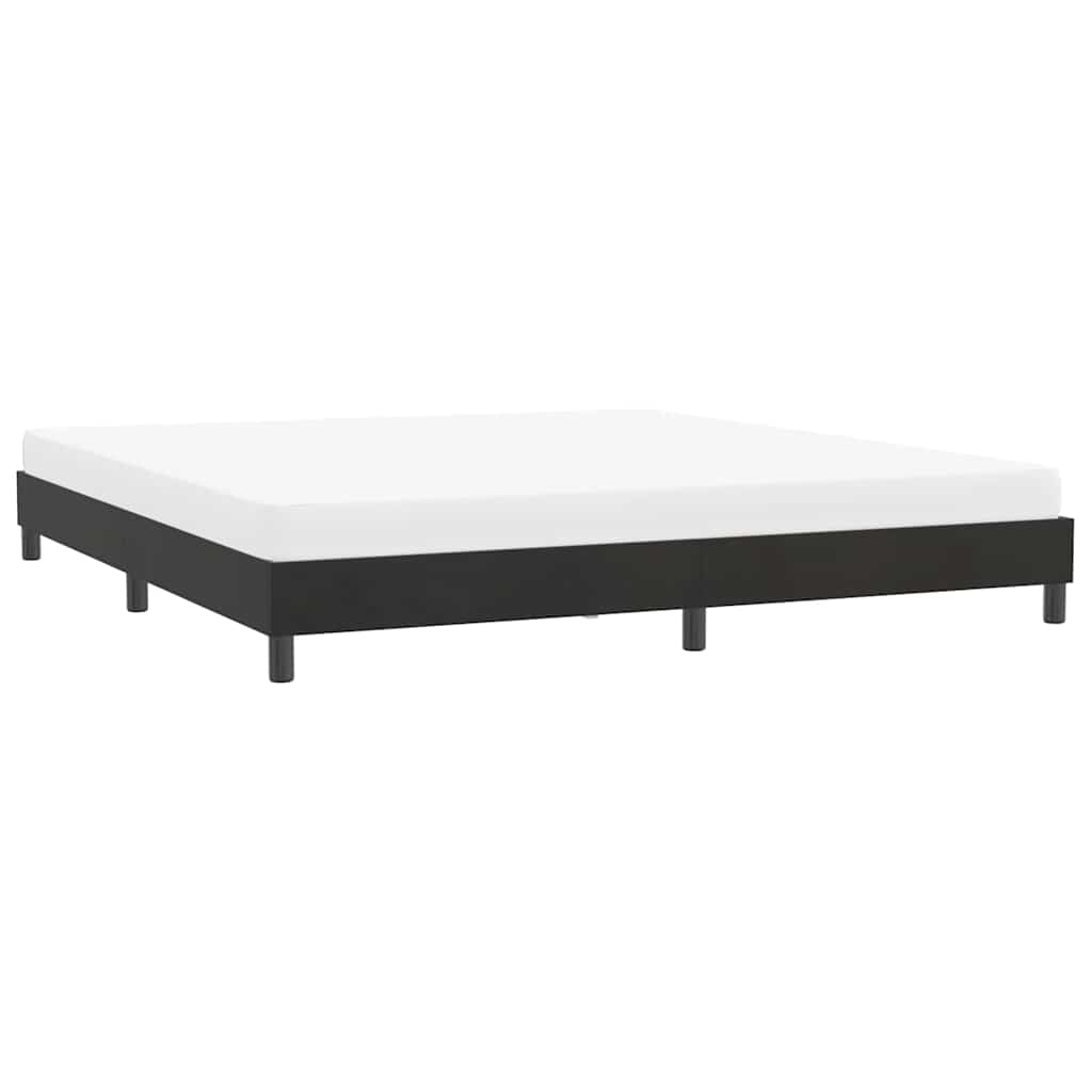 Cadre de lit sans matelas noir 180x210 cm velours - XIOS