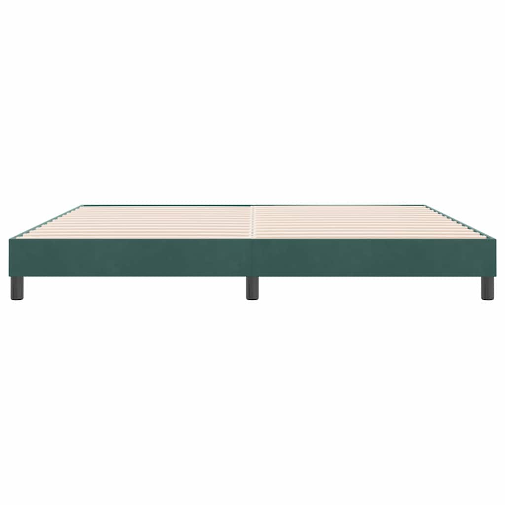 Cadre de lit sans matelas vert foncé 180x210 cm velours - XIOS