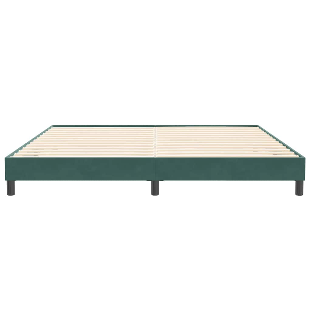 Cadre de lit sans matelas vert foncé 200x210 cm velours - XIOS