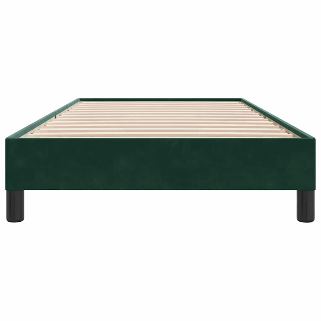 Cadre de lit sans matelas vert foncé 80x220 cm velours - XIOS