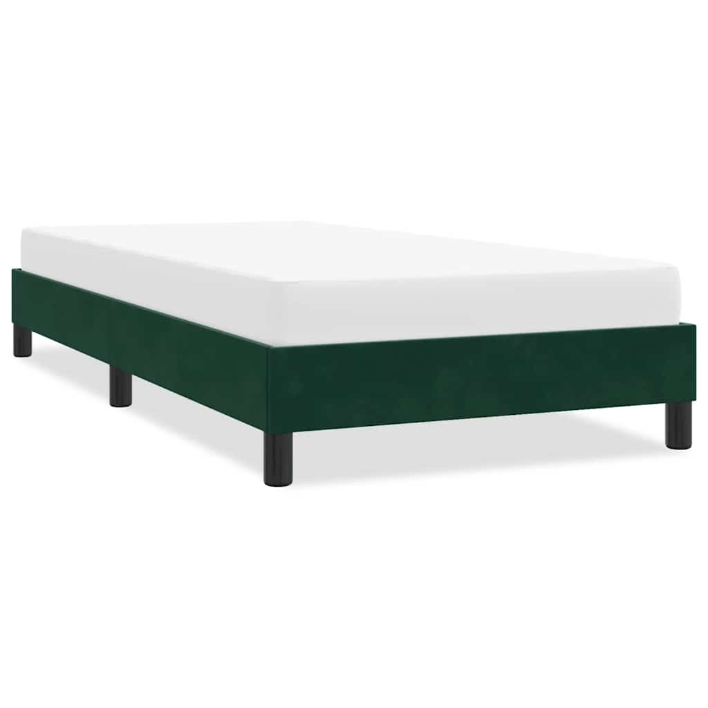 Cadre de lit sans matelas vert foncé 80x220 cm velours - XIOS