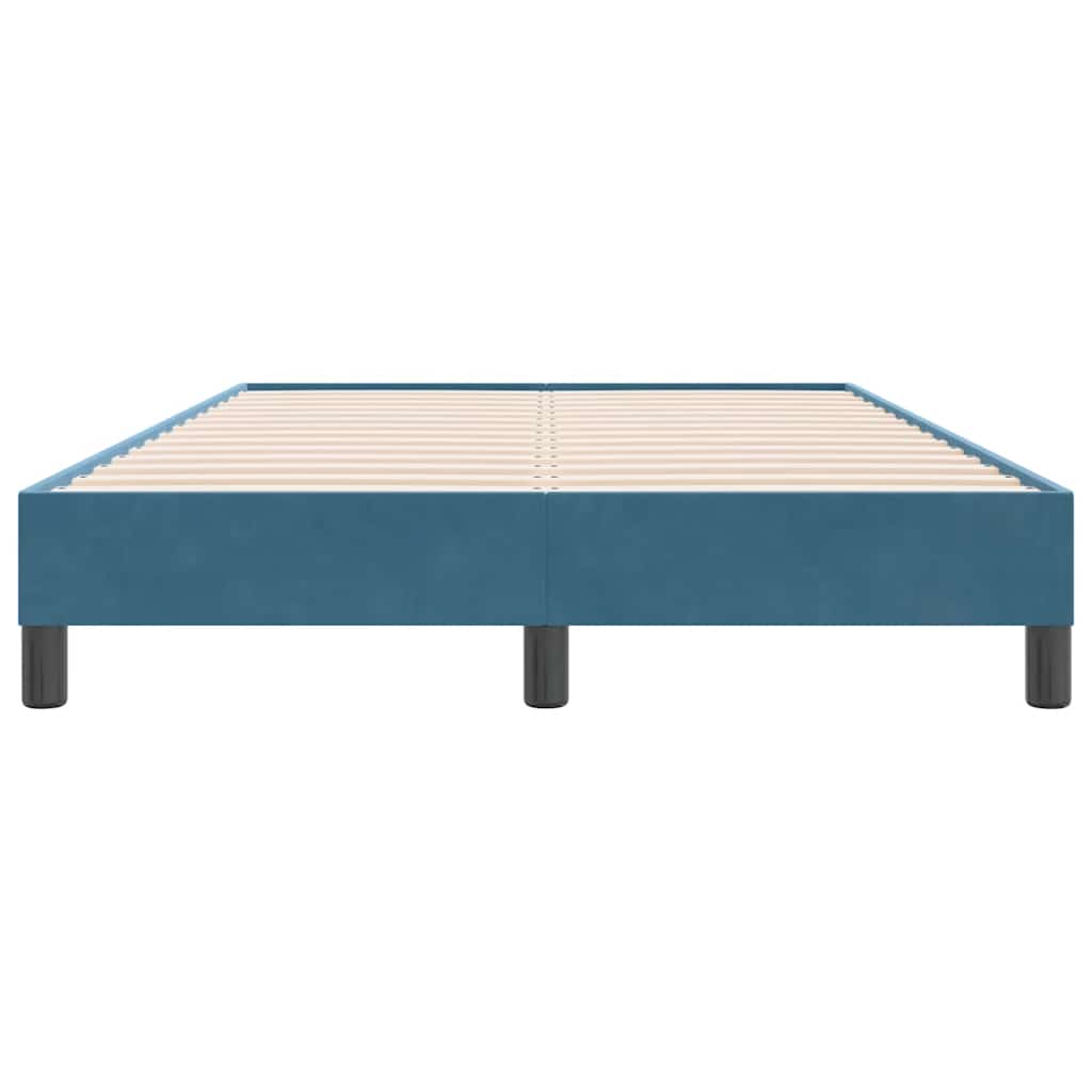 Cadre de lit sans matelas bleu foncé 120x220 cm velours - XIOS