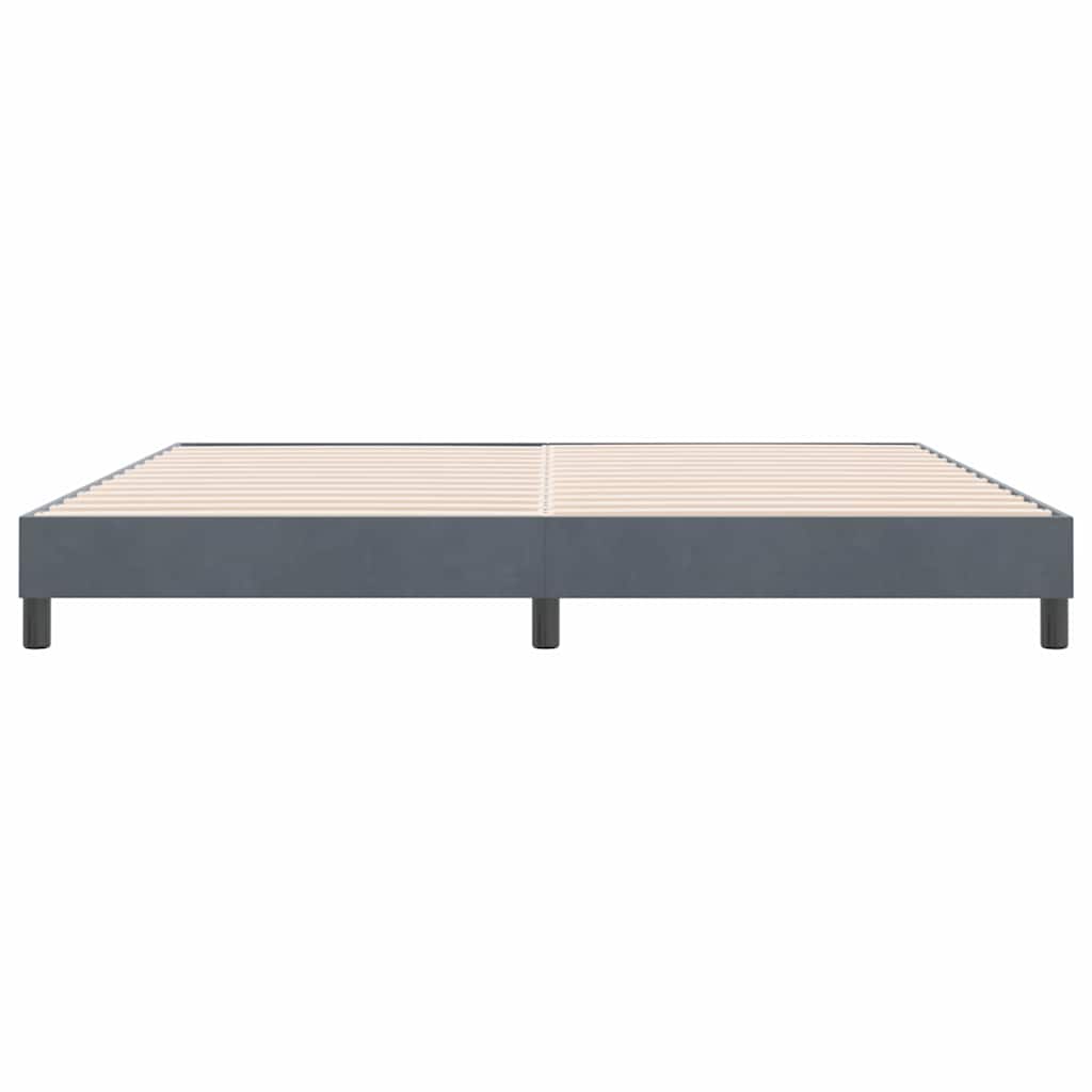 Cadre de lit sans matelas gris foncé 180x220 cm velours - XIOS