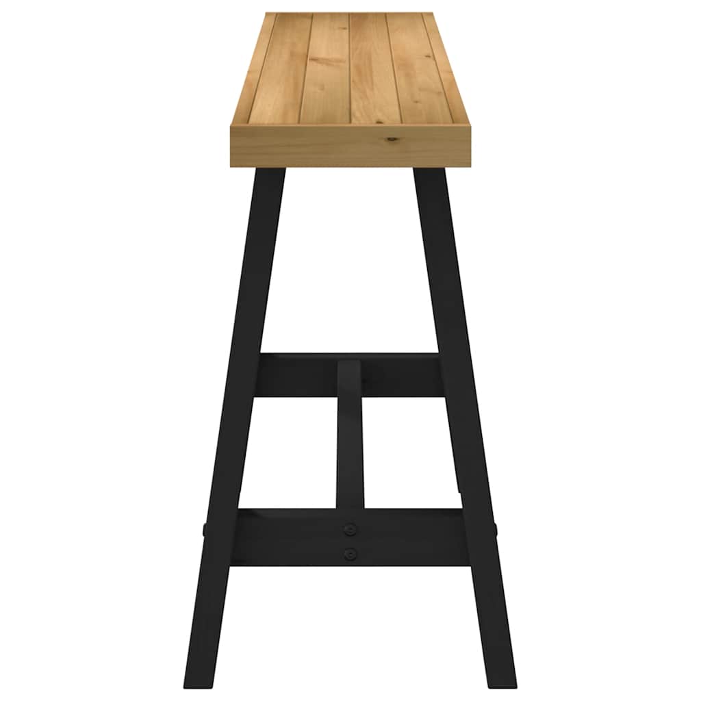 Table console NOAIN pieds en forme de A 120x30x75 cm massif pin - XIOS