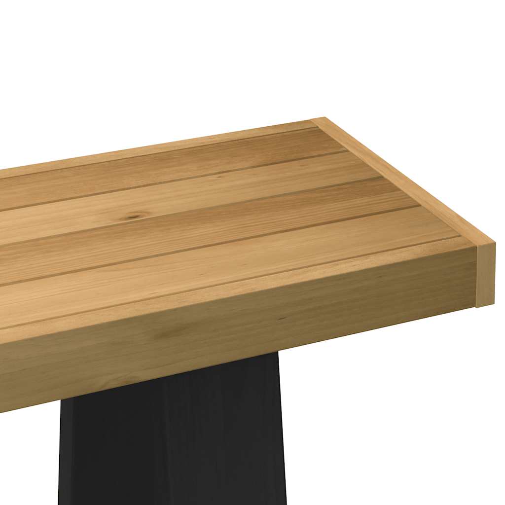 Table console NOAIN pieds en forme de A 120x30x75 cm massif pin - XIOS
