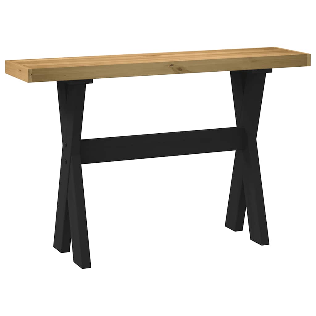 Table console NOAIN pieds en forme de X 120x30x75 cm massif pin - XIOS