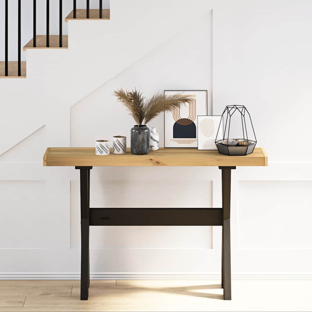 Table console NOAIN pieds en forme de X 120x30x75 cm massif pin - XIOS