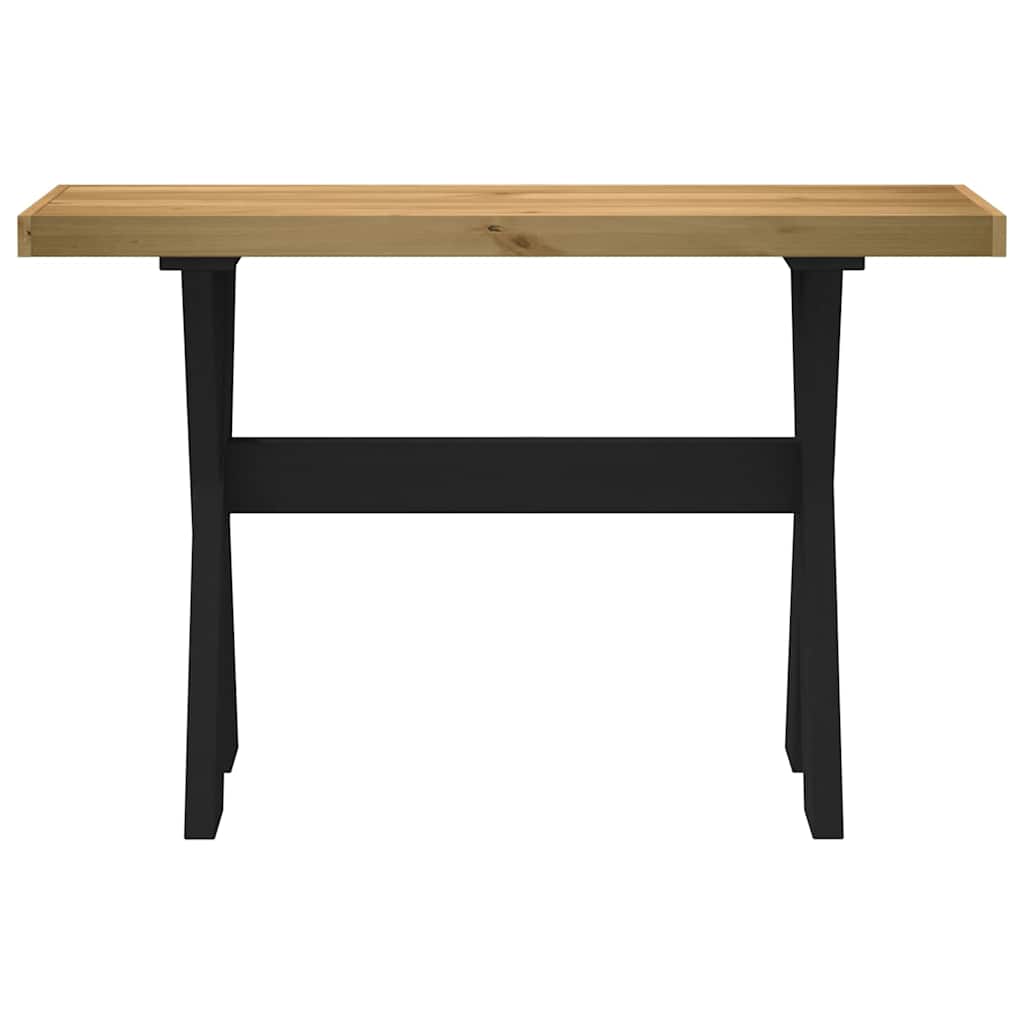 Table console NOAIN pieds en forme de X 120x30x75 cm massif pin - XIOS