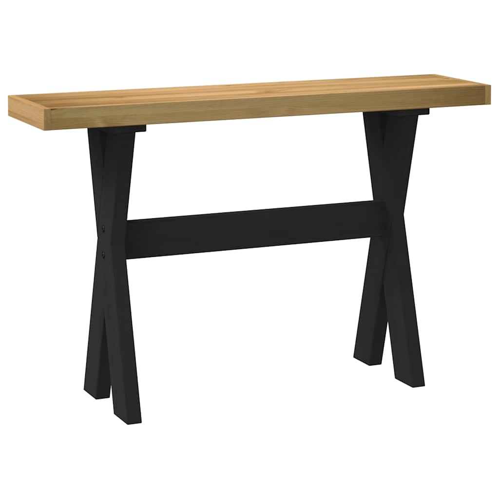 Table console NOAIN pieds en forme de X 120x30x75 cm massif pin - XIOS