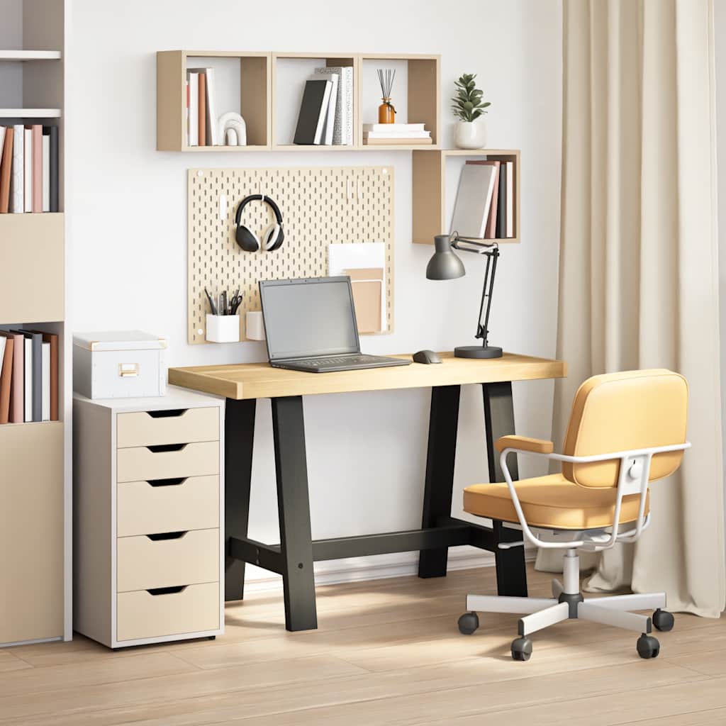 Bureau NOAIN pieds en forme de A 120x50x75 cm bois massif pin - XIOS