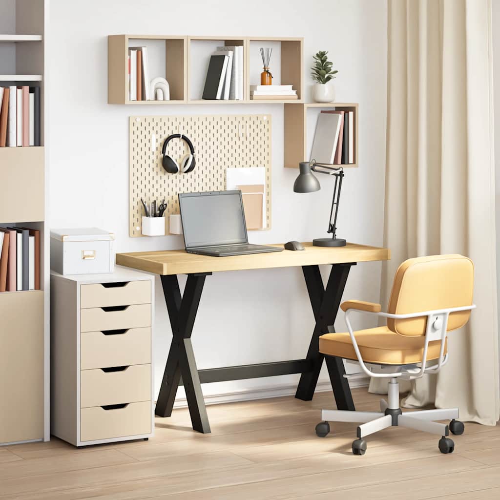 Bureau NOAIN pieds en forme de X 120x50x75 cm bois massif pin - XIOS