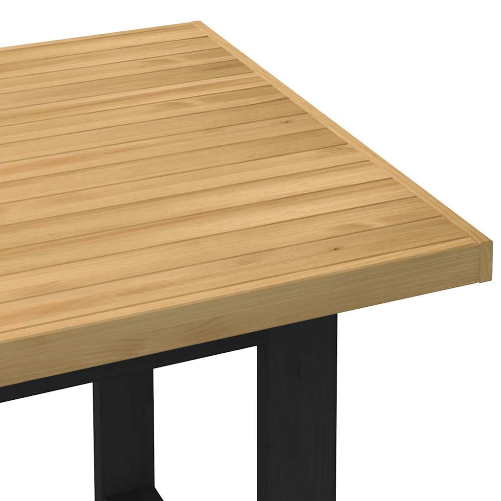 Table à manger NOAIN pieds en forme de U 160x90x75cm massif pin - XIOS