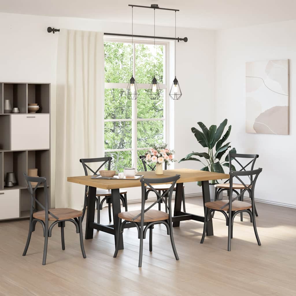 Table à manger NOAIN pieds en forme de A 180x90x75cm massif pin - XIOS