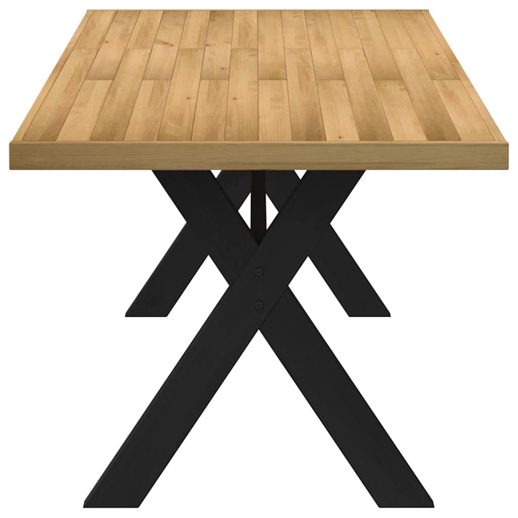 Table à manger NOAIN pieds en forme de X 180x90x75cm massif pin - XIOS