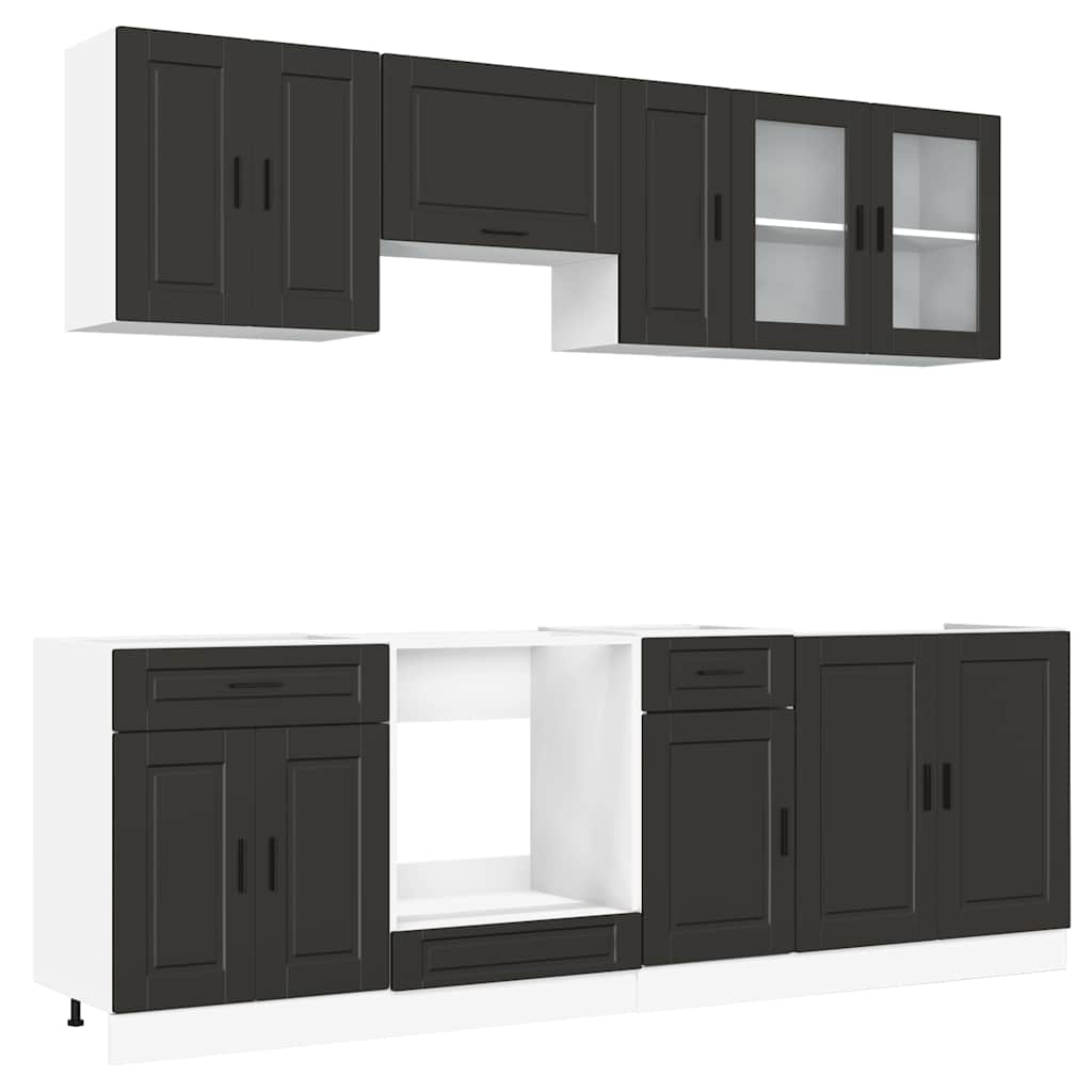 Ensemble d'armoires de cuisine 8 pcs Kalmar bois d'ingénierie Meubles de cuisine vidaXL