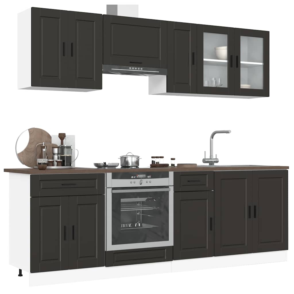 Ensemble d'armoires de cuisine 8 pcs Kalmar bois d'ingénierie Meubles de cuisine vidaXL