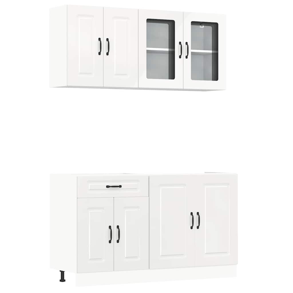 Ensemble d'armoires de cuisine 4 pcs Kalmar bois d'ingénierie - XIOS