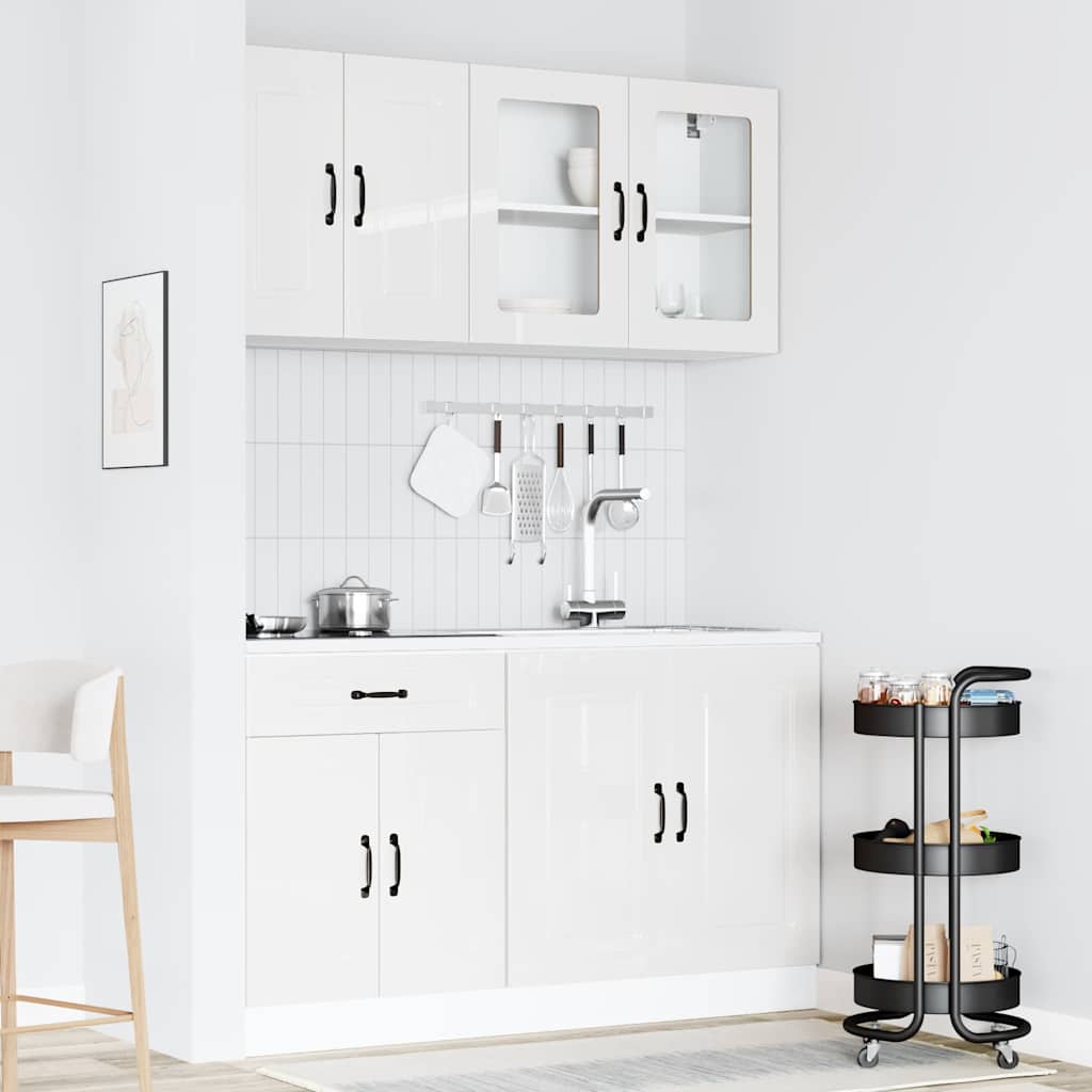 Ensemble d'armoires de cuisine 4 pcs Kalmar bois d'ingénierie - XIOS