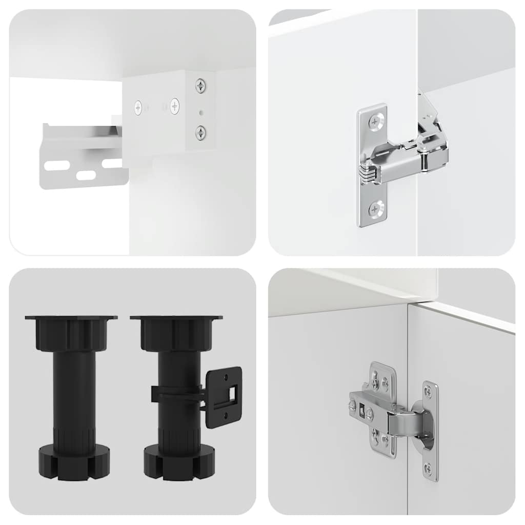 Ensemble d'armoires de cuisine 4 pcs Kalmar bois d'ingénierie - XIOS