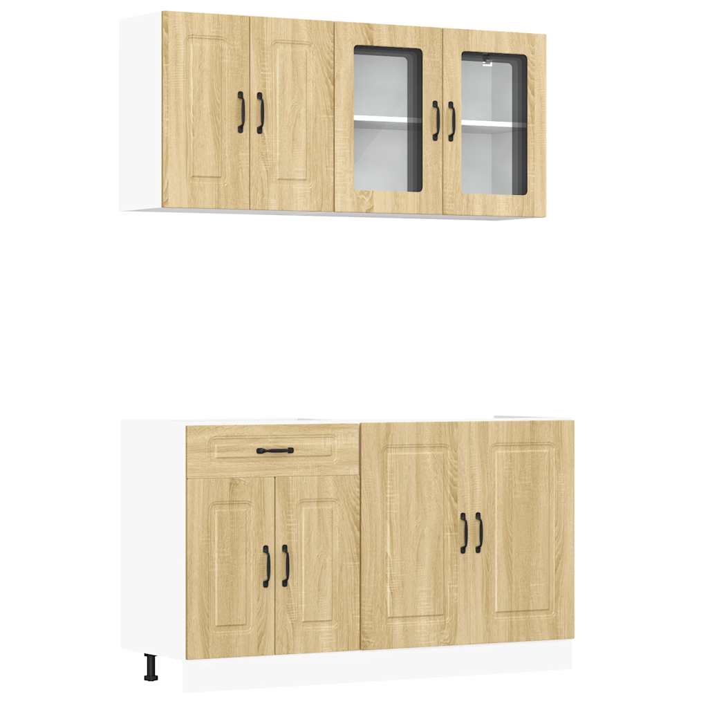 Ensemble d'armoires de cuisine 4 pcs Kalmar bois d'ingénierie