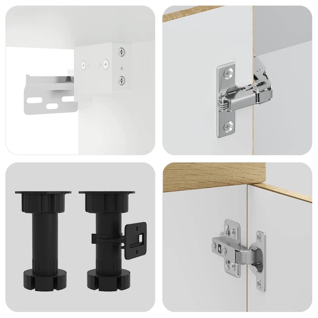 Ensemble d'armoires de cuisine 4 pcs Kalmar bois d'ingénierie