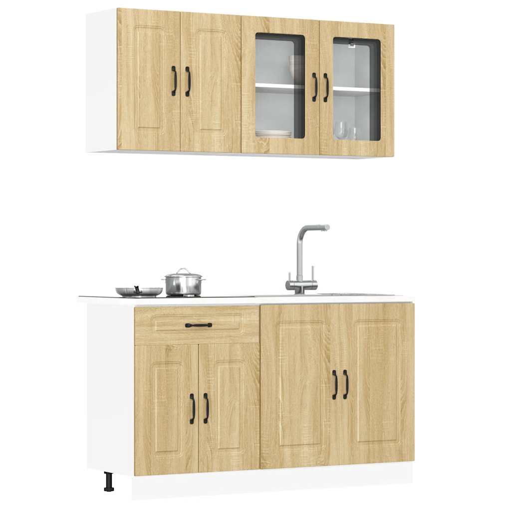 Ensemble d'armoires de cuisine 4 pcs Kalmar bois d'ingénierie - XIOS