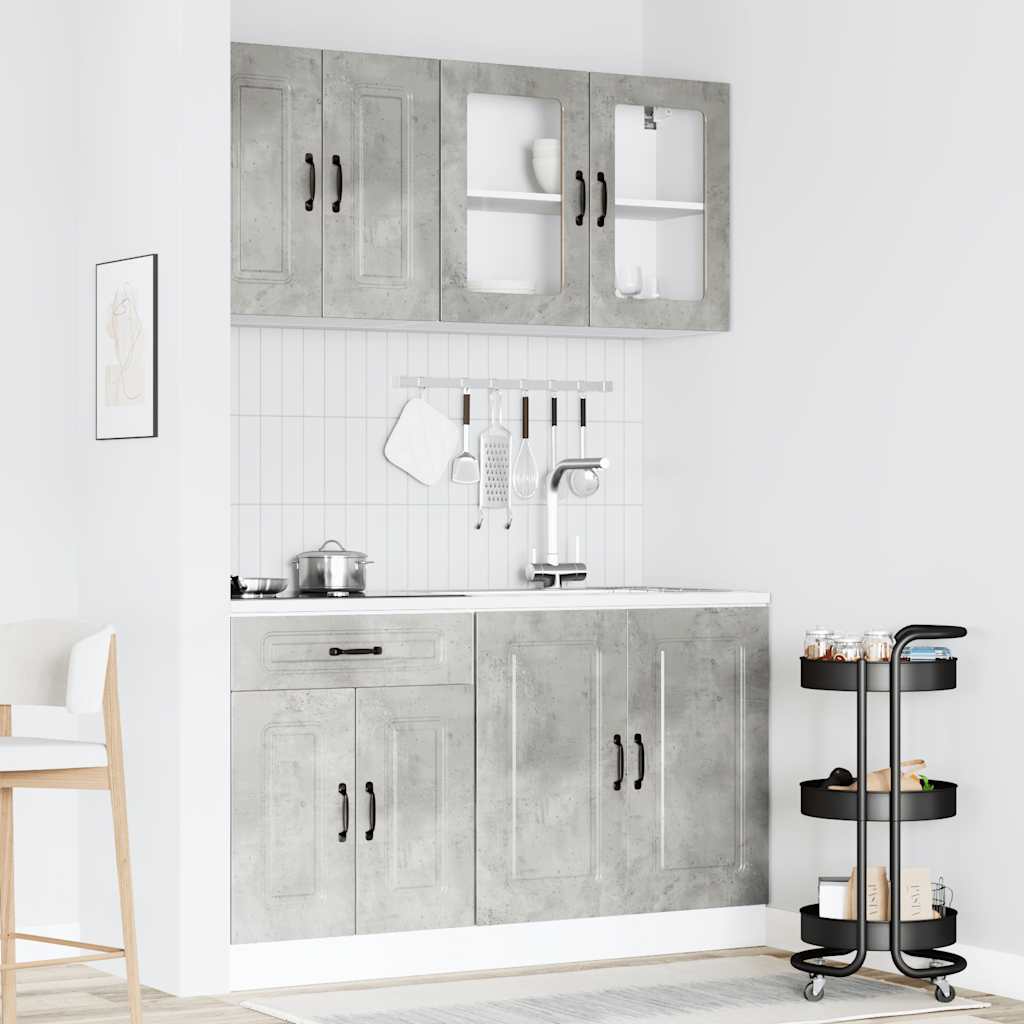 Ensemble d'armoires de cuisine 4 pcs Kalmar bois d'ingénierie - XIOS