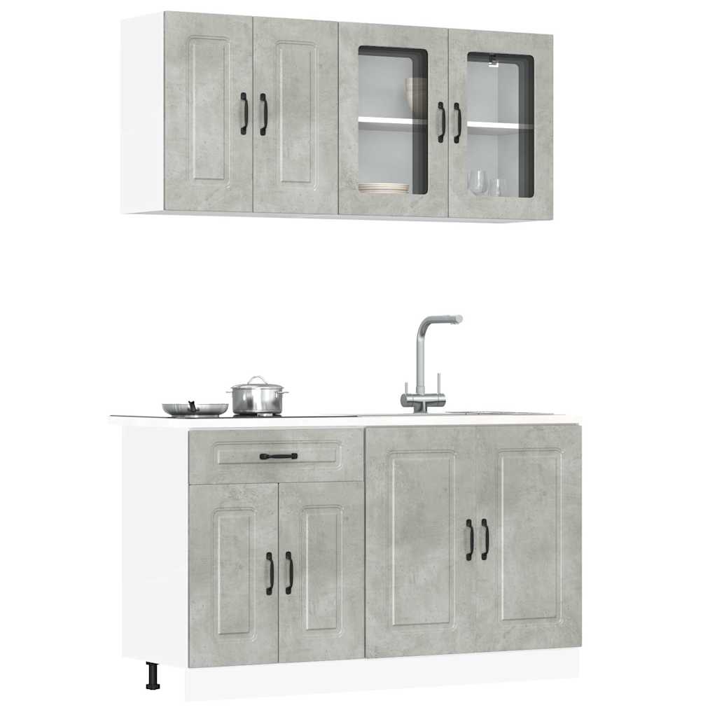 Ensemble d'armoires de cuisine 4 pcs Kalmar bois d'ingénierie - XIOS