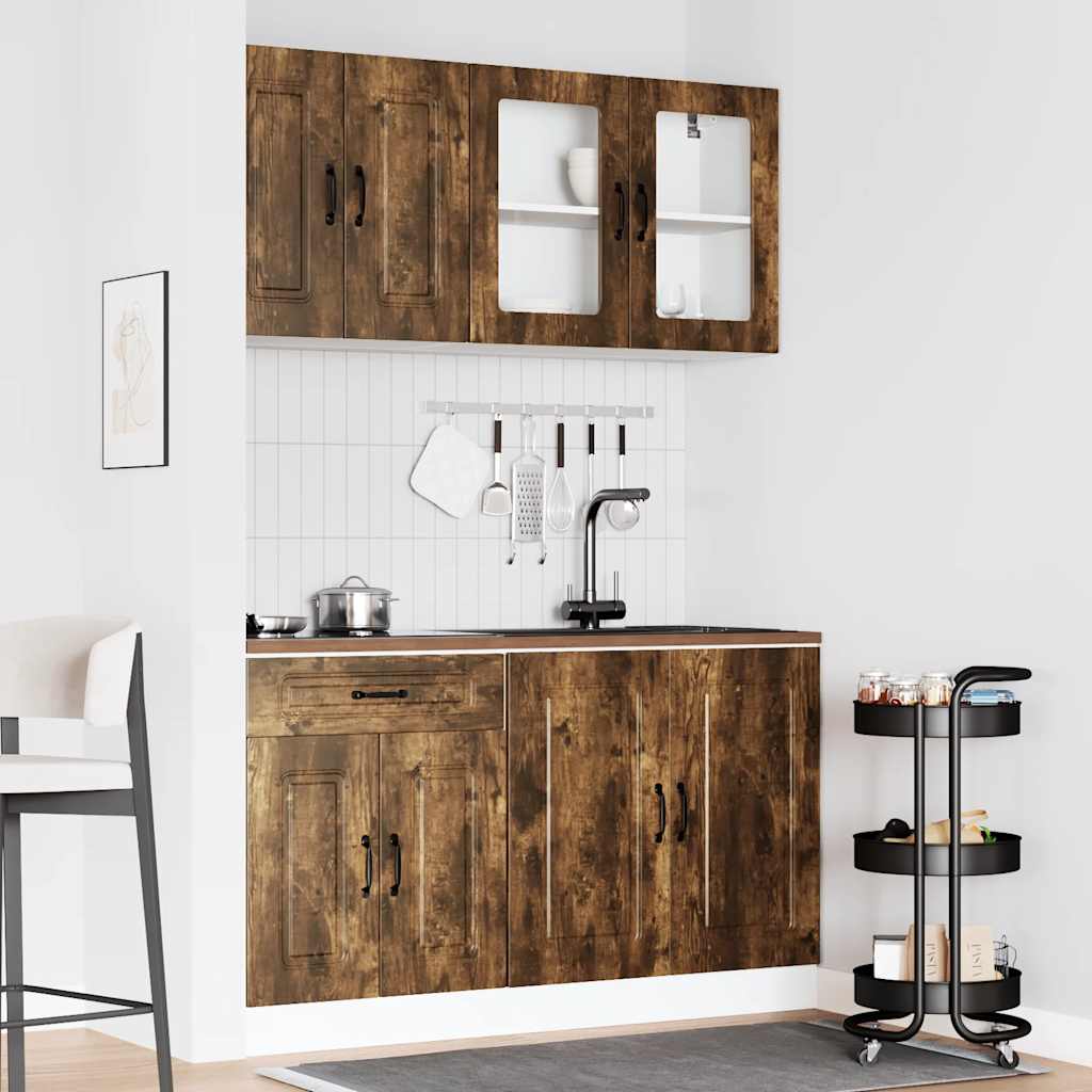 Ensemble d'armoires de cuisine 4 pcs Kalmar bois d'ingénierie - XIOS