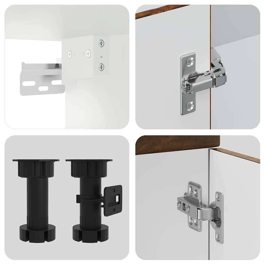 Ensemble d'armoires de cuisine 4 pcs Kalmar bois d'ingénierie - XIOS