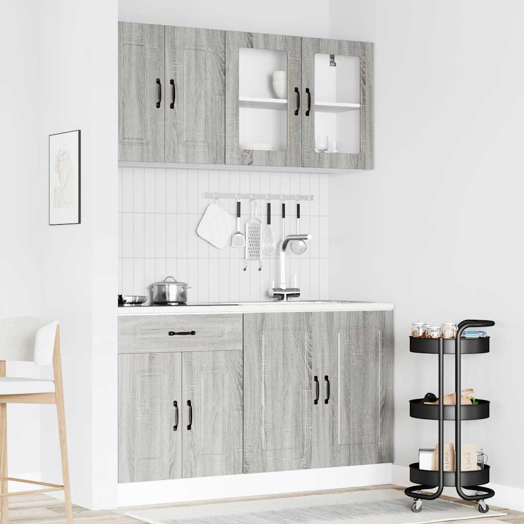 Ensemble d'armoires de cuisine 4 pcs Kalmar bois d'ingénierie - XIOS
