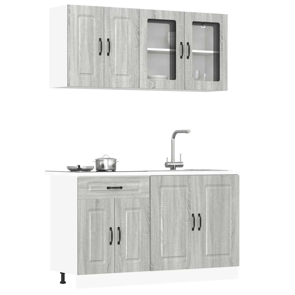 Ensemble d'armoires de cuisine 4 pcs Kalmar bois d'ingénierie - XIOS