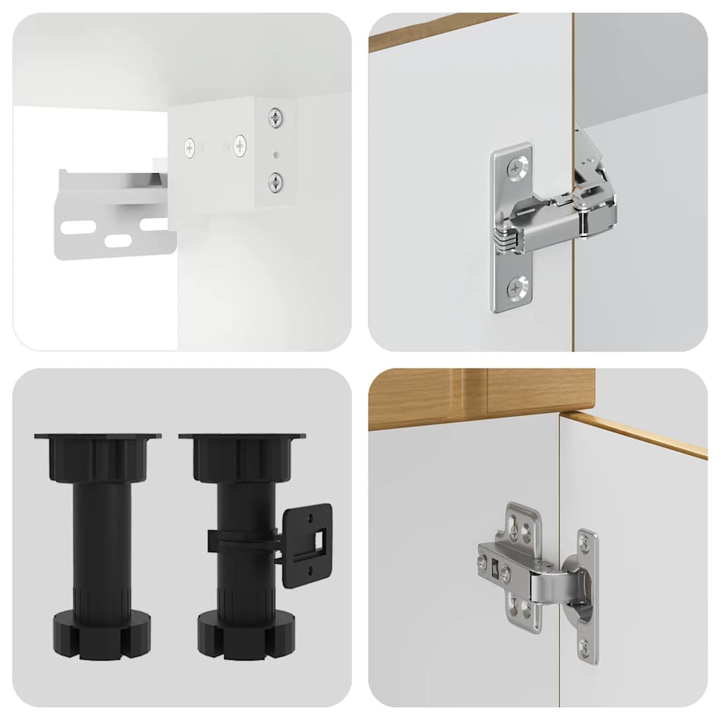 Ensemble d'armoires de cuisine 4 pcs Kalmar bois d'ingénierie - XIOS