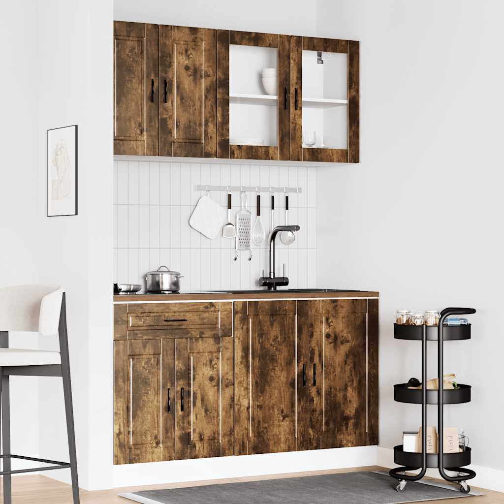 Ensemble de 4 meubles de cuisine en chêne fumé "Porto" - XIOS