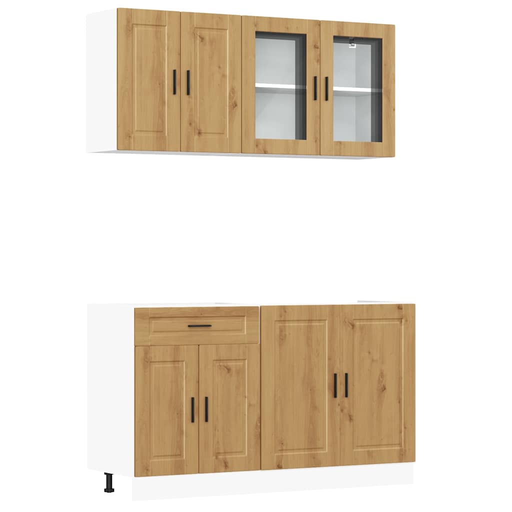 Ensemble d'armoires de cuisine 4 pcs Kalmar bois d'ingénierie - XIOS