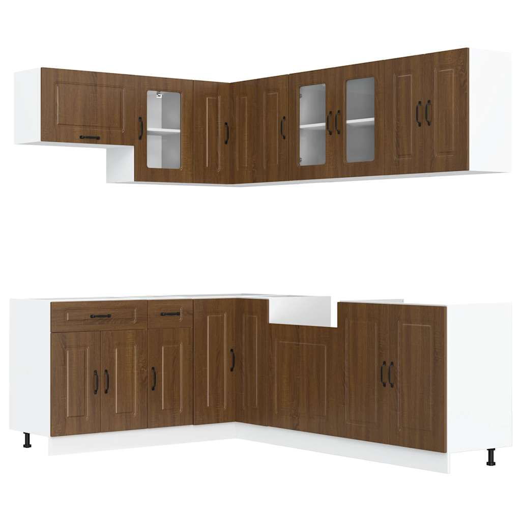 Ensemble d'armoires de cuisine 11 pcs Kalmar bois d'ingénierie Meubles de cuisine vidaXL
