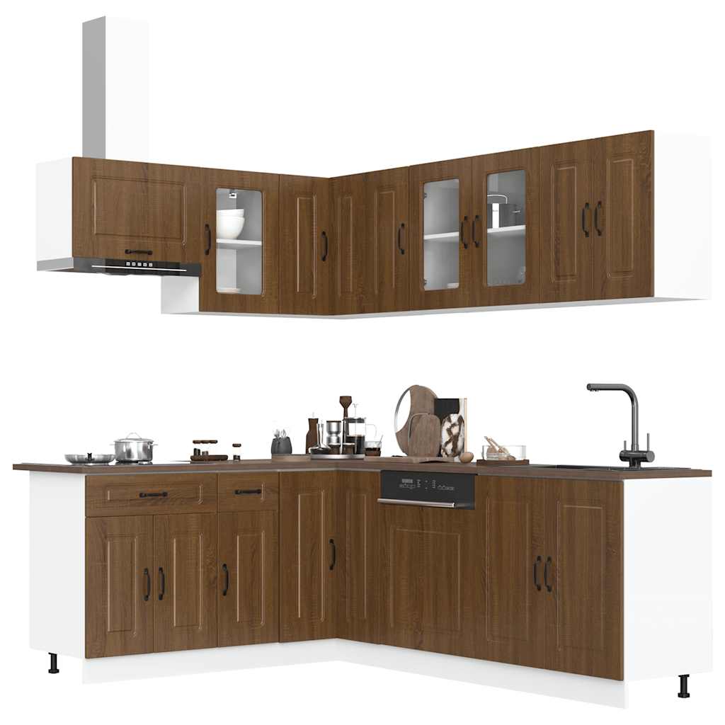 Ensemble d'armoires de cuisine 11 pcs Kalmar bois d'ingénierie Meubles de cuisine vidaXL