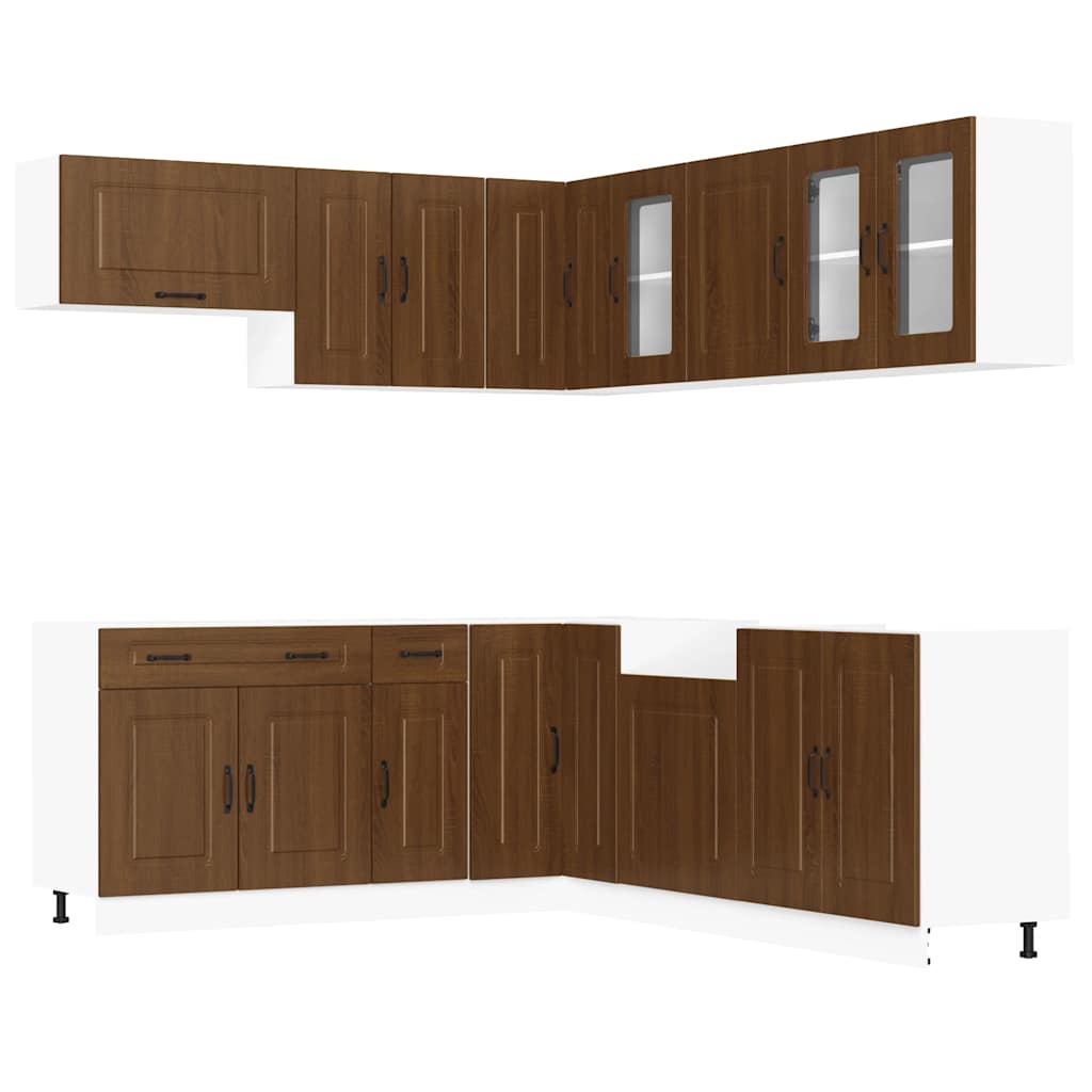 Ensemble d'armoires de cuisine 11 pcs Kalmar bois d'ingénierie Meubles de cuisine vidaXL