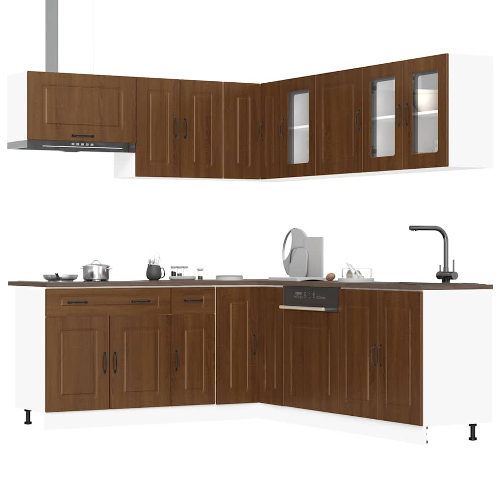 Ensemble d'armoires de cuisine 11 pcs Kalmar bois d'ingénierie Meubles de cuisine vidaXL