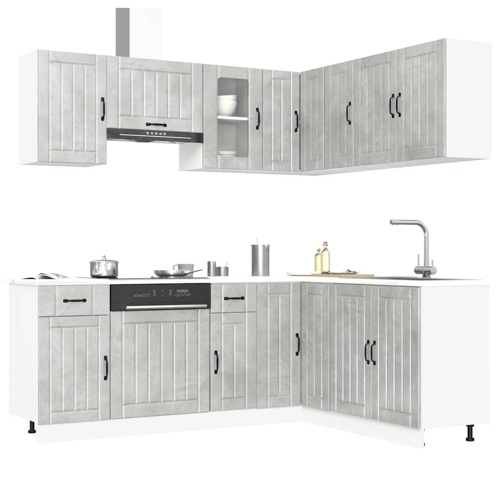 Ensemble d'armoires de cuisine 11 pcs Kalmar bois d'ingénierie Meubles de cuisine vidaXL