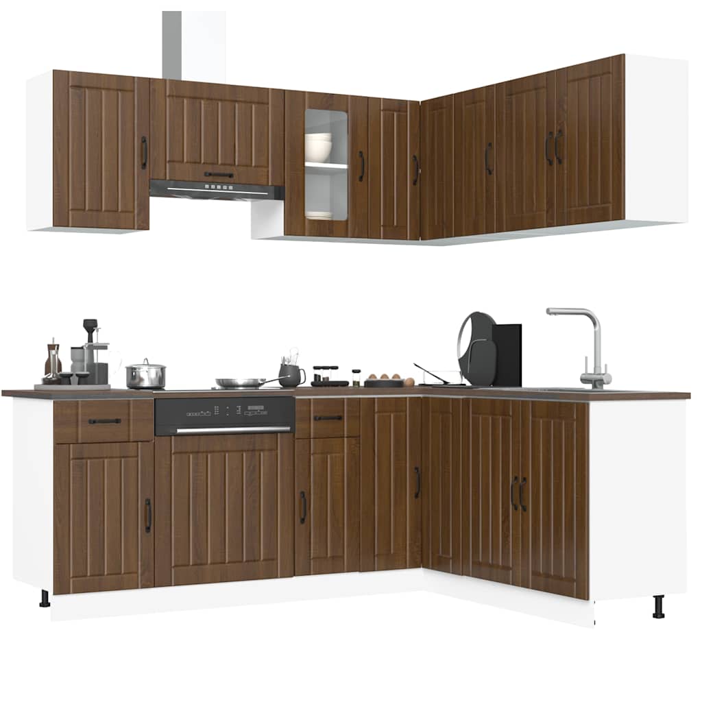 Ensemble d'armoires de cuisine 11 pcs Kalmar bois d'ingénierie Meubles de cuisine vidaXL