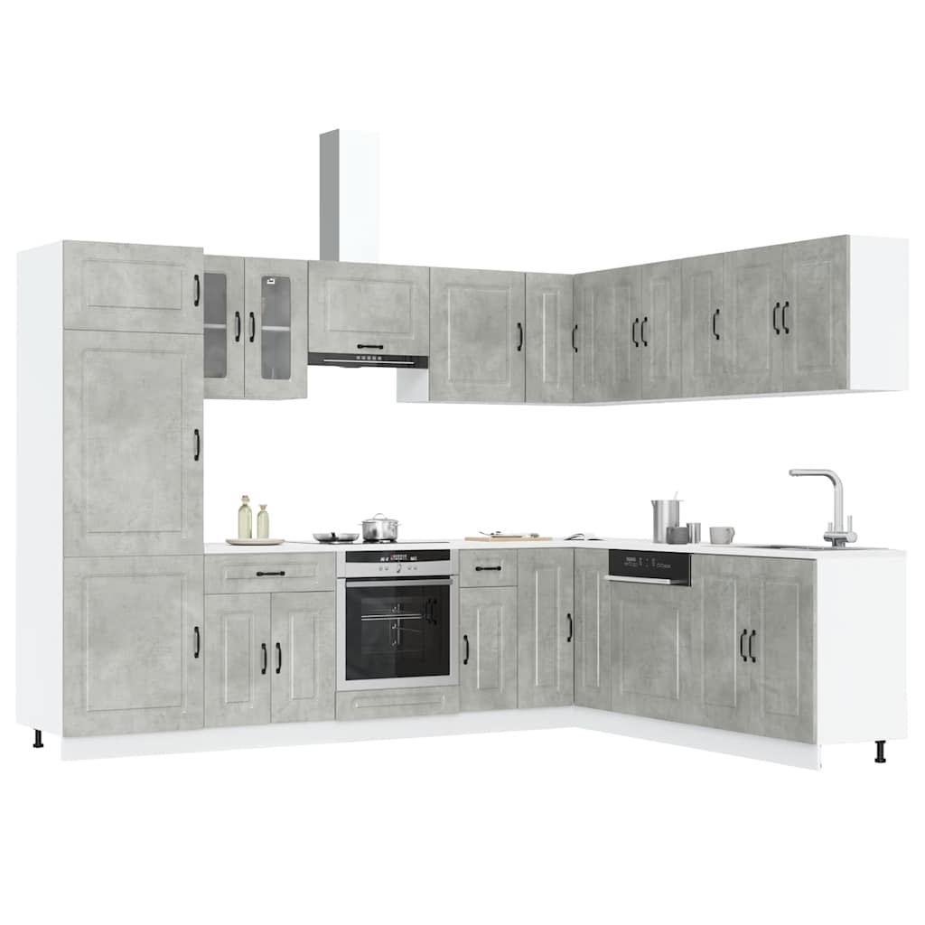 Ensemble d'armoires de cuisine 14 pcs Kalmar bois d'ingénierie Meubles de cuisine vidaXL