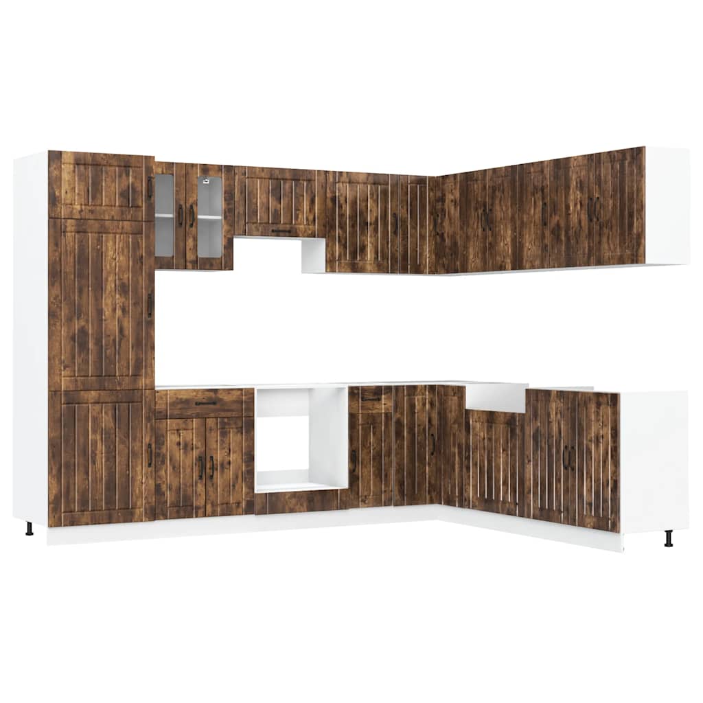 Ensemble d'armoires de cuisine 14 pcs Lucca bois d'ingénierie Meubles de cuisine vidaXL