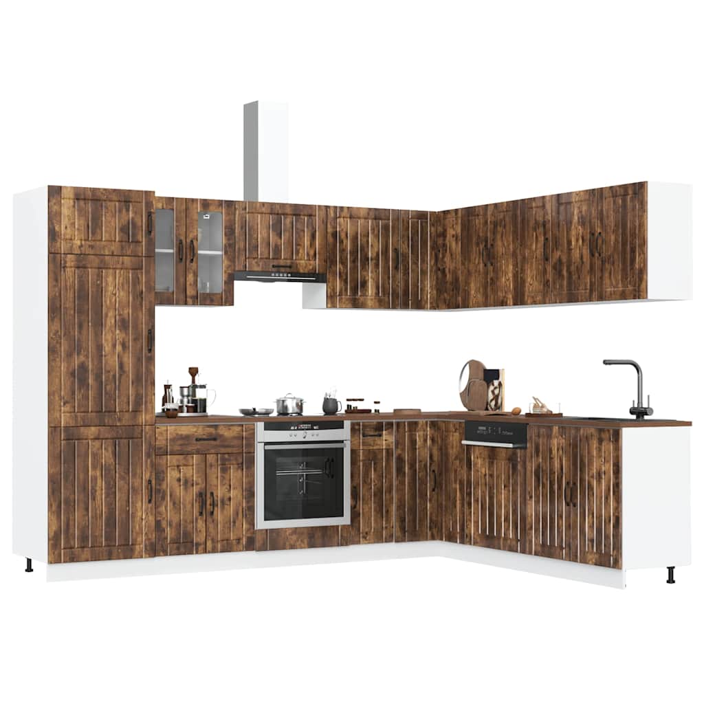 Ensemble d'armoires de cuisine 14 pcs Lucca bois d'ingénierie Meubles de cuisine vidaXL