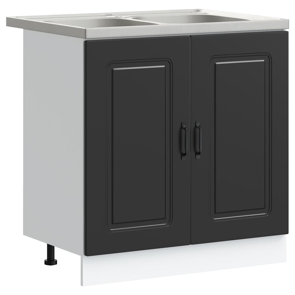 Armoire de cuisine Kalmar Noir 80 x 46 x 81,5 cm - XIOS