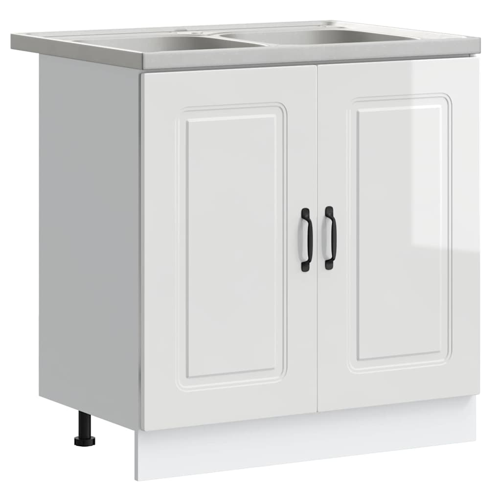 Armoire de cuisine Kalmar Blanc Brillant 80 x 46 x 81,5 cm - XIOS