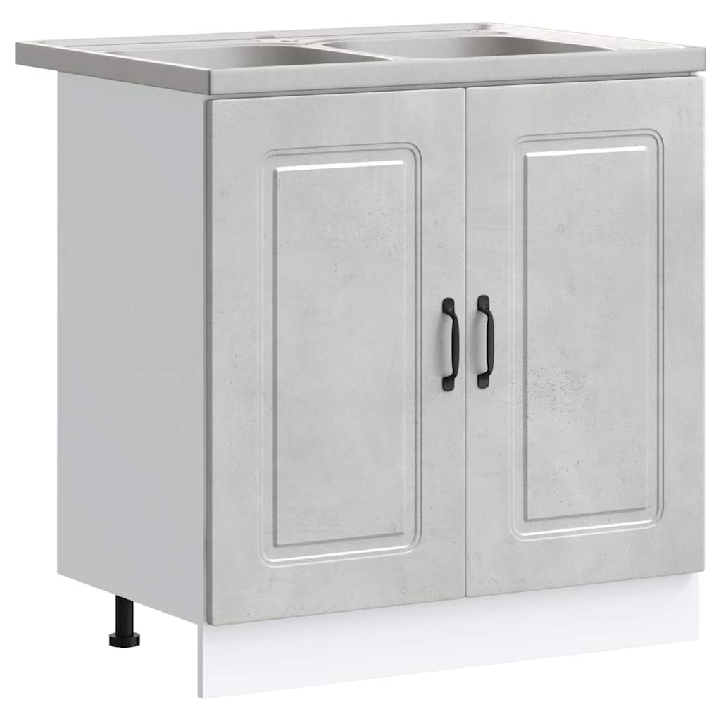 Armoire de cuisine Kalmar Gris béton 80 x 46 x 81,5 cm - XIOS