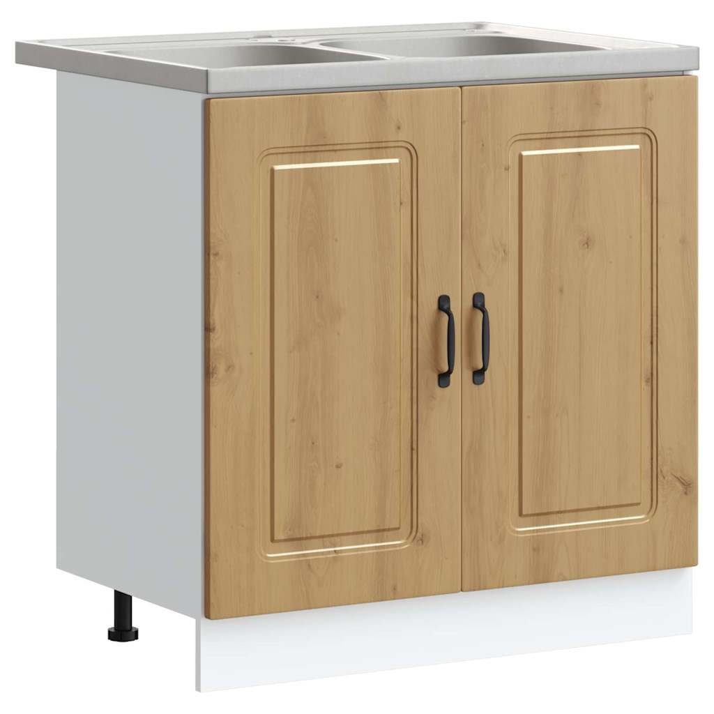 Armoire de cuisine Kalmar Chêne artisanal 80 x 46 x 81,5 cm - XIOS